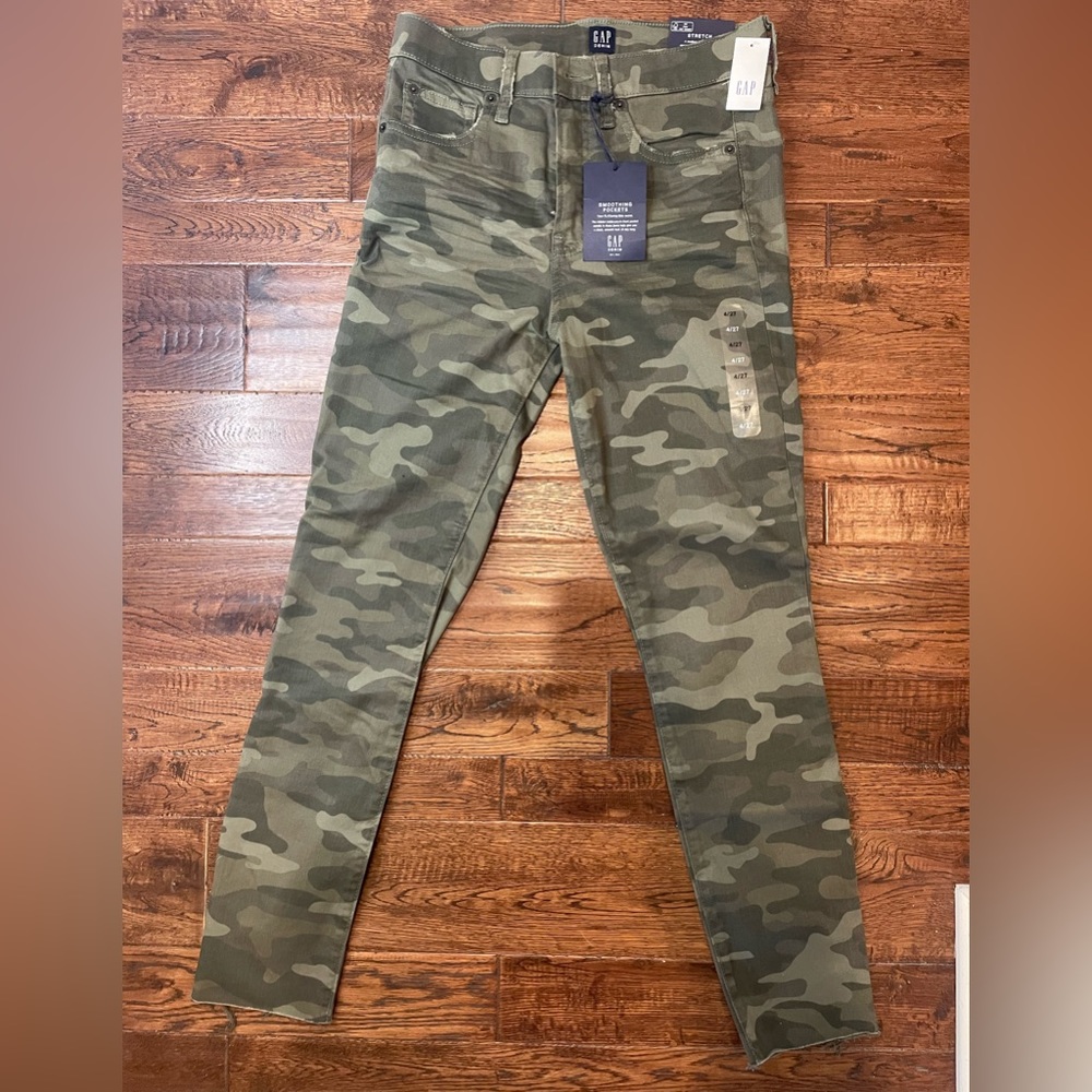 Camo Hise Rise True Skinny Ankle Gap Jeans